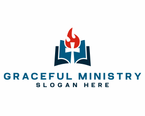 Ministry - Crucifix Bible Religious Ministry logo design