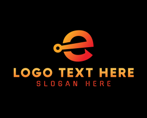 Letter E - Tech Letter E logo design