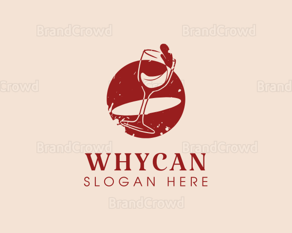 Beverage Wine Glass Logo