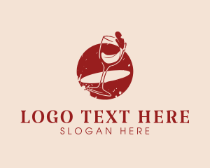 Alcohol - Beverage Wine Glass logo design