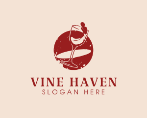 Beverage Wine Glass logo design