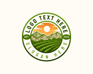 Mountain - Agriculture Farming Land logo design