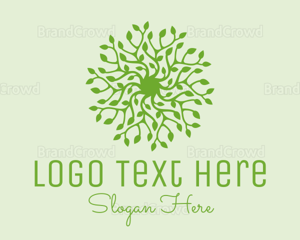 Green Vine Plant Logo