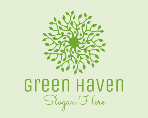 Green Vine Plant  logo design