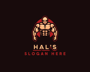 Man - Bodybuilder Muscle Fitness logo design