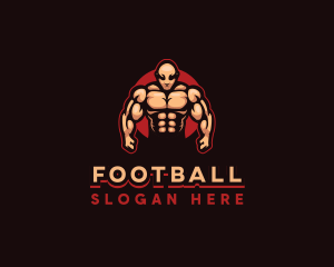 Man - Bodybuilder Muscle Fitness logo design