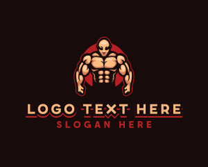 Physique - Bodybuilder Muscle Fitness logo design