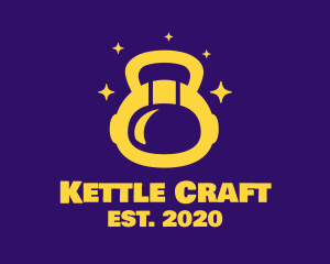 Kettle - Astronaut Gym Fitness logo design