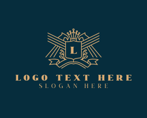 Heraldry - Eagle Crest Luxury Fashion logo design