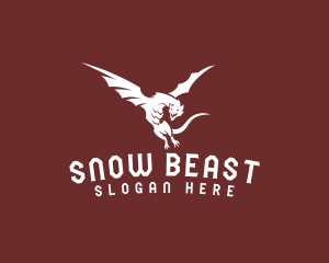 Flying Beast Dragon logo design