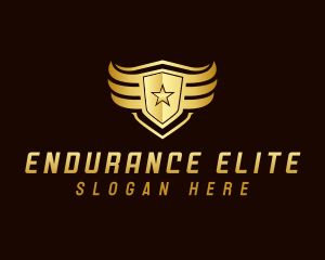 Star Shield Wings logo design