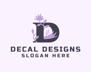 Floral Garden Letter D logo design