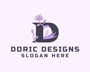 Floral Garden Letter D logo design