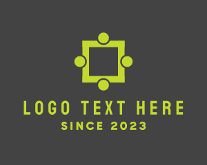 Community Center - Geometric Table Community logo design