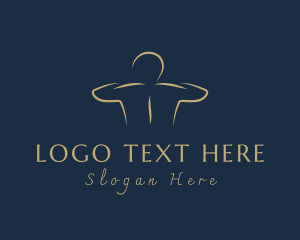 Hot Stone - Back Massage Therapy logo design