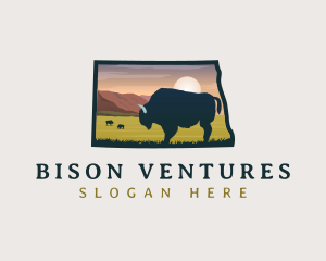 North Dakota Bison logo design