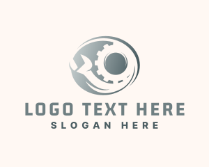 Industrial - Mechanical Wrench Gear logo design