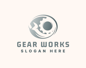 Mechanical Wrench Gear  logo design