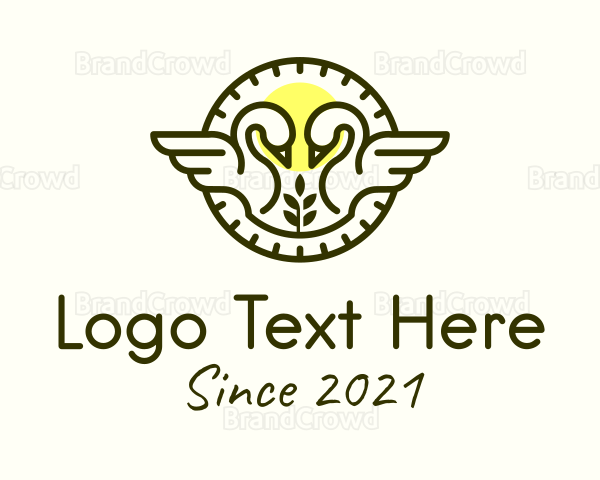 Duck Emblem Outline Logo