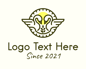 Veterinary - Duck Emblem Outline logo design