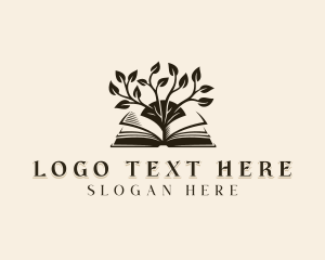 Library - Tree Book Review Center logo design