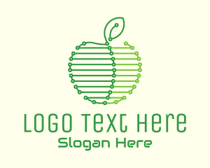 Fruit - Technology Apple Circuits logo design