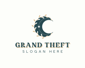 Organic Floral Moon Logo