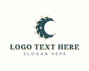 Organic Floral Moon Logo