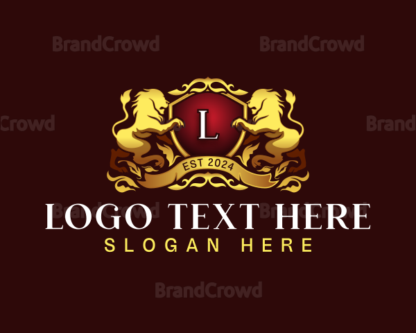 Luxury Lion Crown Logo