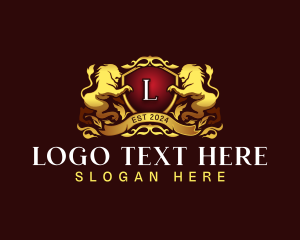 High End - Luxury Lion Crown logo design