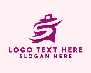 Online Shopper - Letter S Hand Bag logo design