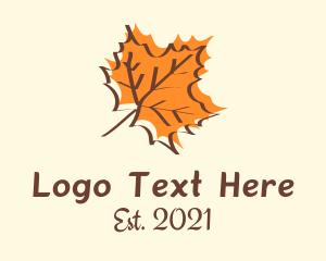 Nature Park - Autumn Maple Leaf logo design