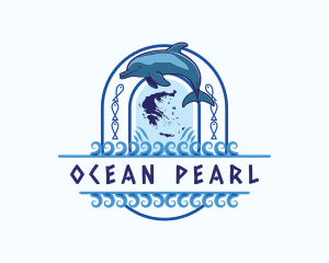 Ocean Greece Dolphin logo design