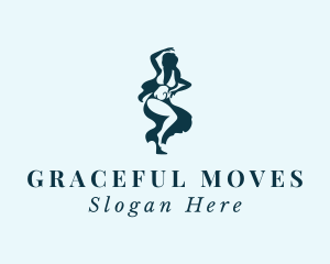 Sexy Woman Dancing  logo design