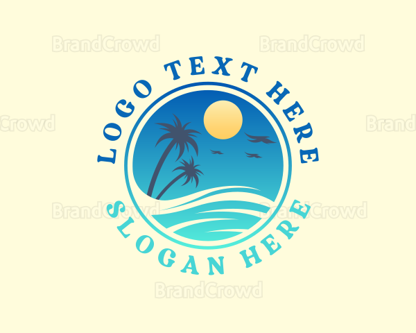 Island Getaway Palm Tree Logo