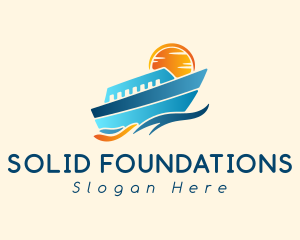 Yacht Club - Sun Sea Sailboat logo design
