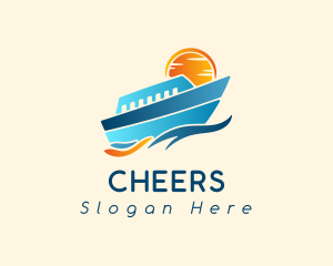 Seafarer - Sun Sea Sailboat logo design