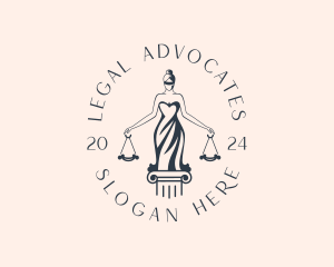 Female Justice Scale logo design