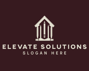 Level - House Construction Tools logo design