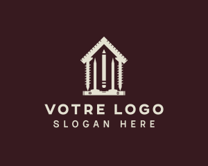 Beige - House Construction Tools logo design