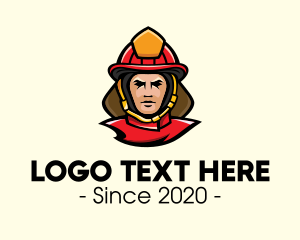 Fire Safety - Fireman Rescue Mascot logo design