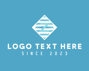 Pool - Blue Letter Z Diamond logo design