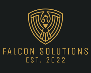 Golden Phoenix Shield logo design