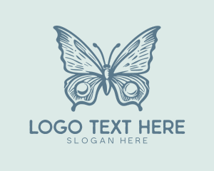Delicate - Whimsical Butterfly Moth logo design