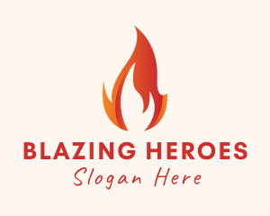 Fireman - Blazing Fire Energy logo design