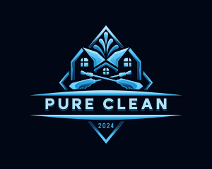 Pressure Washer Cleaning logo design