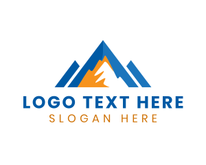 Backpacker - Triangle Mountain Peak logo design