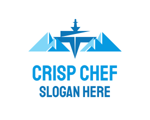 Winter Glacier Ship logo design