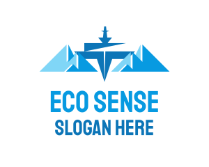 Climate - Winter Glacier Ship logo design