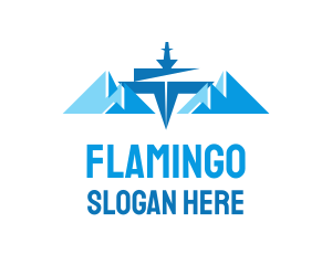 Maritime - Winter Glacier Ship logo design